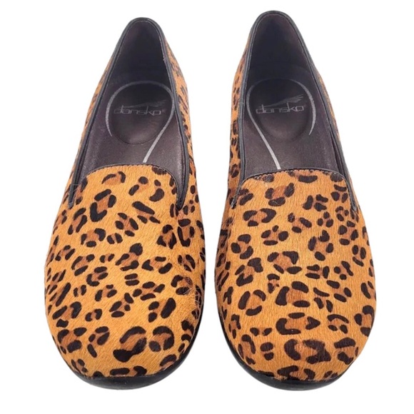 Dansko Olivia Calf Hair Leopard Print Slip On Loafer Flats, Size 37 | 6.5-7 NWT - Picture 3 of 16